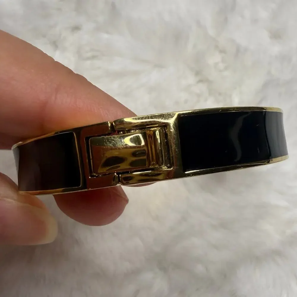 kate spade New York Black Gold Spade Bangle Bracelet - Picture 6 of 7